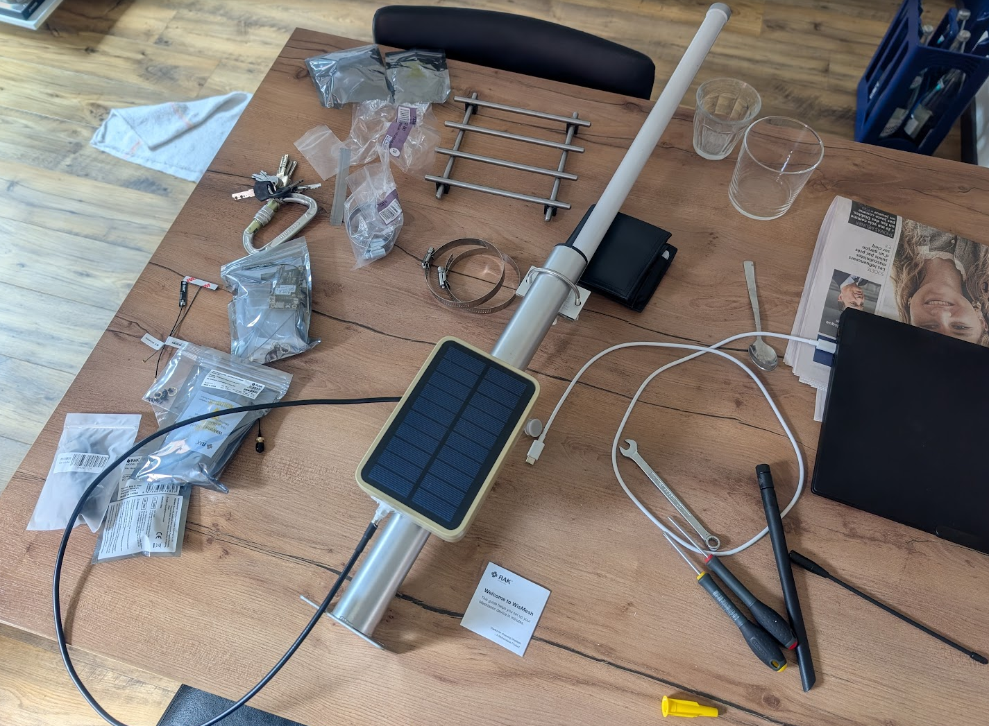 The meshtastic node under construction