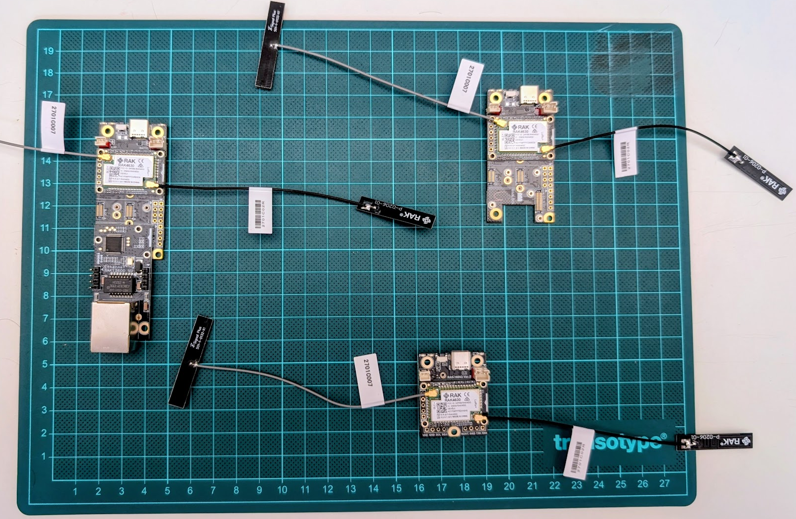 A RAK19003, two RAK19007 and a RAK13800 module (ethernet)